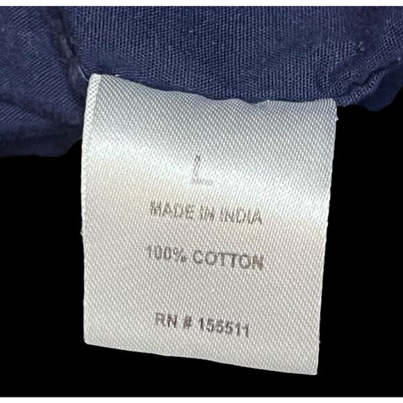 Aeropostale A87 Men’s Short Sleeve Button Up Shirt Large Navy Blue All Over Logo - Picture 8 of 11